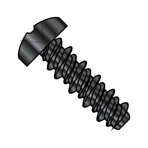 6-19X1/2 #5HD Phillips Pan High Low Screw Fully Threaded Black Oxide (Pack Qty 10,000) BC-0608HPPB